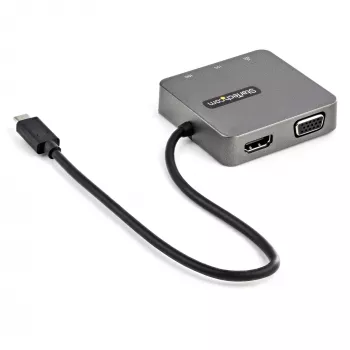 StarTech.com USB-C Multiport Adapter - USB 3.1 Gen 2 Type-C Mini Dock - USB-C do 4K HDMI lub 1080p VGA - 10 Gb/s USB-A USB-C, GbE - Przenośna stacja dokująca do laptopa - Współpracuje z Thunderbolt 3