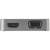 StarTech.com USB-C Multiport Adapter - USB 3.1 Gen 2 Type-C Mini Dock - USB-C do 4K HDMI lub 1080p VGA - 10 Gb/s USB-A USB-C, GbE - Przenośna stacja dokująca do laptopa - Współpracuje z Thunderbolt 3