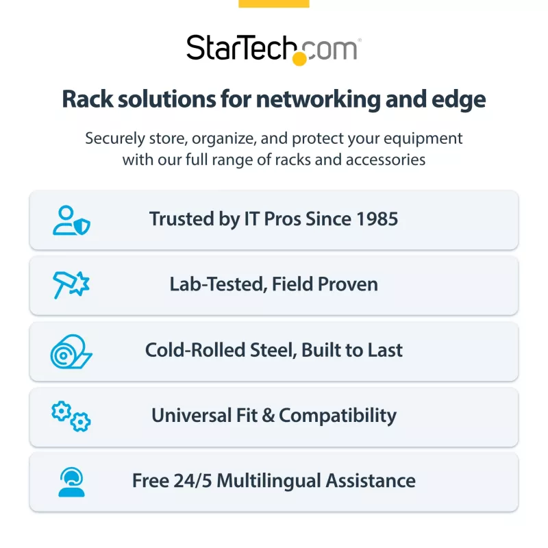 StarTech.com 4U Szafka sieciowa naścienna - 14 cali głębokości (niski profil) - 19-calowy uchwyt do paneli krosowych dla płytkiego serwera i sprzętu IT, przełączników sieciowych - udźwig 44 funty/20 kg, czarna