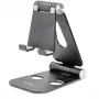 StarTech.com Stojak na telefon i tablet - Składany uniwersalny uchwyt do urządzeń mobilnych dla smartfonów i tabletów - Regulowany ergonomiczny stojak na telefon komórkowy na biurko pod wieloma kątami - Przenośny - Czarny