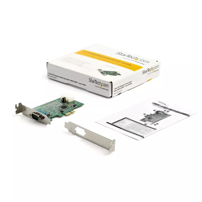 StarTech.com 4-portowa karta adaptera szeregowego PCI Express RS232 - Karta kontrolera hosta szeregowego PCIe RS232 - Karta PCIe na DB9 - 16950 UART - Karta rozszerzeń - Windows/Linux