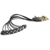 StarTech.com 8-portowa karta rozszerzeń PCI Express RS232, karta szeregowa PCIe RS232, układ UART 16C1050, wieloportowy kontroler szeregowy DB9/karta rozszerzeń, ochrona ESD 15 kV, tylko Windows – TAA