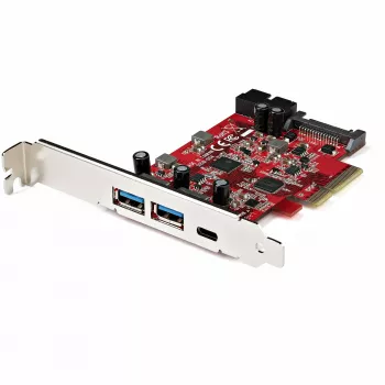 StarTech.com 5-Port USB PCIe Card - 10Gbps USB 3.1 Gen 2 PCIe Card w/ 1x USB-C & 2x USB-A - 1x 2 Port IDC (Internal 5Gbps USB Header Expansion) - USB C PCI Express kontroler Card