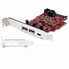 StarTech.com 5-Port USB PCIe Card - 10Gbps USB 3.1 Gen 2 PCIe Card w/ 1x USB-C & 2x USB-A - 1x 2 Port IDC (Internal 5Gbps USB Header Expansion) - USB C PCI Express kontroler Card