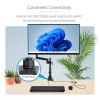 StarTech.com Biurkowe ramię do monitora z 2 portami USB 3.0, pełny ruch, pojedynczy uchwyt na monitor, do 34 cali (17,6 funta/8 kg) VESA, montaż zaciskowy/przelotowy, sprężyna mechaniczna