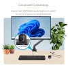 StarTech.com Ramię monitora montowane na biurku z 2 portami USB 3.0, smukłe, pełny zakres ruchu, pojedyncze, do 34 cali (8 kg) wyświetlacz VESA, montaż zaciskowy/przelotowy, sprężyna mechaniczna