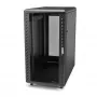 StarTech.com 4-słupkowa szafa rack 32U, zamykana na klucz szafa rack 19 cali na sprzęt komputerowy / AV / IT, szafa sieciowa do biura / domu z kółkami i regulowanymi szynami montażowymi