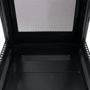 StarTech.com 4-słupkowa szafa rack 32U, zamykana na klucz szafa rack 19 cali na sprzęt komputerowy / AV / IT, szafa sieciowa do biura / domu z kółkami i regulowanymi szynami montażowymi