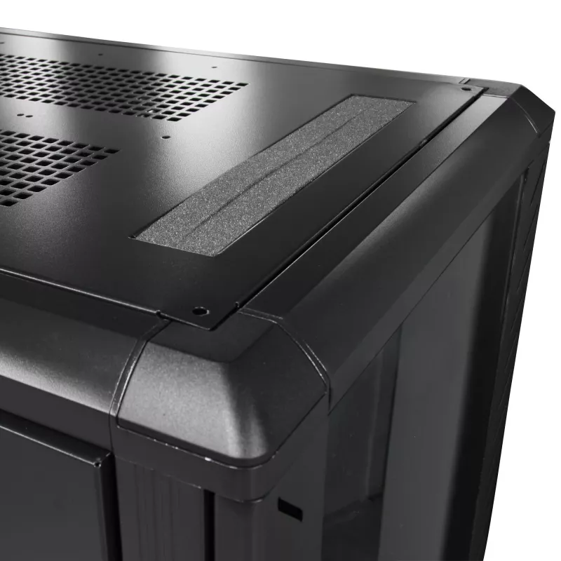 StarTech.com 4-słupkowa szafa rack 32U, zamykana na klucz szafa rack 19 cali na sprzęt komputerowy / AV / IT, szafa sieciowa do biura / domu z kółkami i regulowanymi szynami montażowymi