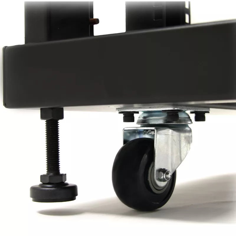 StarTech.com 4-słupkowa szafa rack 32U, zamykana na klucz szafa rack 19 cali na sprzęt komputerowy / AV / IT, szafa sieciowa do biura / domu z kółkami i regulowanymi szynami montażowymi