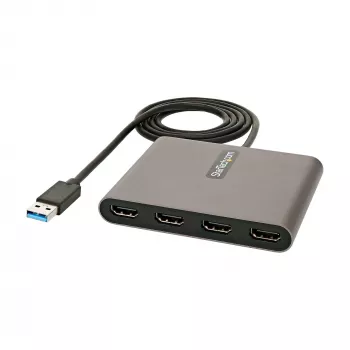 StarTech.com USB 3.0 do Quad HDMI Adapter, USB do 4x HDMI Konwerter Monitora dla Windows (brak wsparcia dla macOS/ChromeOS/Linux) - TAA