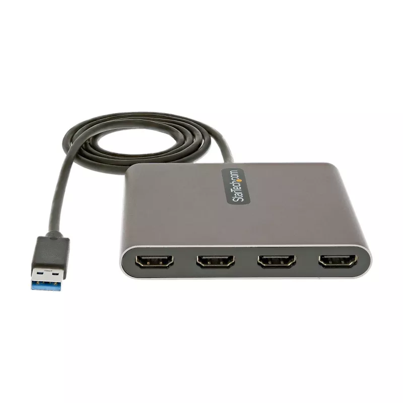 StarTech.com USB 3.0 do Quad HDMI Adapter, USB do 4x HDMI Konwerter Monitora dla Windows (brak wsparcia dla macOS/ChromeOS/Linux) - TAA