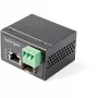 StarTech.com PoE+ Przemysłowy konwerter mediów światłowodowych na Ethernet 30W - SFP na RJ45 - Jednomodowy/Wielomodowy światłowód na miedź Gigabit Ethernet - Mini/Kompaktowy rozmiar - IP-30/ -40 do +75°C