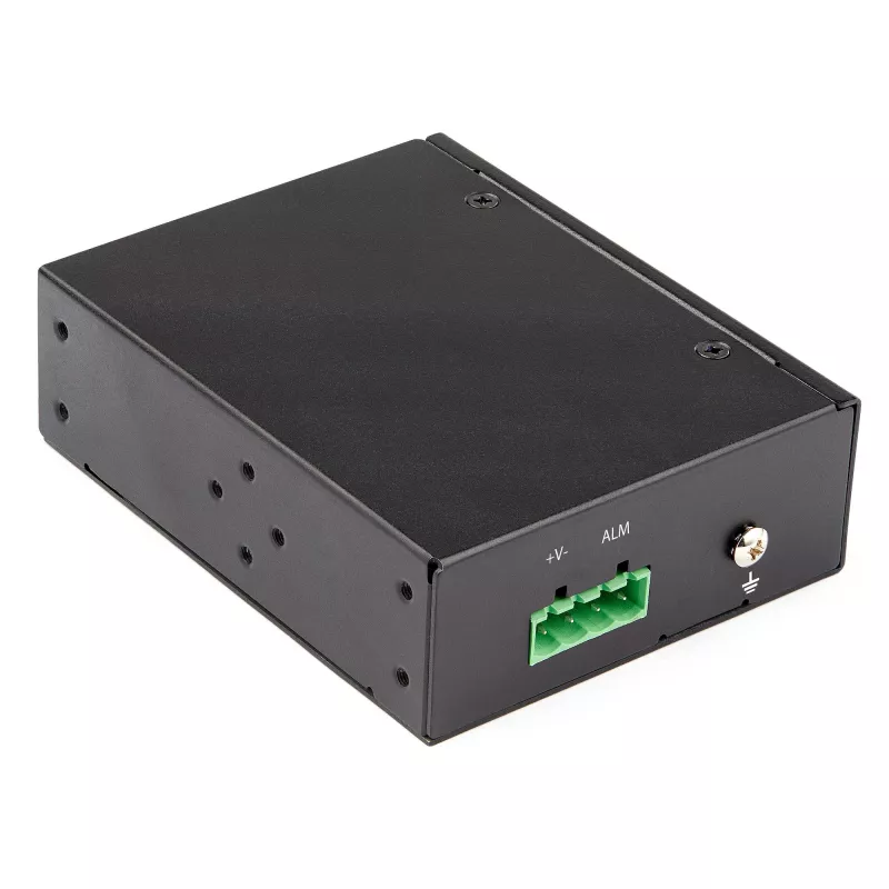 StarTech.com PoE+ Przemysłowy konwerter mediów światłowód-Ethernet 60W - SFP na RJ45 - Gigabit Ethernet jednomodowy/wielomodowy światłowód na miedź - Kompaktowy rozmiar - IP30 / -40 do +75°C