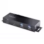 StarTech.com 7-portowy przemysłowy hub USB 10 Gb/s z zasilaczem, metalowy, montowalny, 5x porty downstream USB-A i 2x USB-C, ochrona ESD, zasilany hub USB, TAA