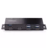 StarTech.com 7-portowy przemysłowy hub USB 10 Gb/s z zasilaczem, metalowy, montowalny, 5x porty downstream USB-A i 2x USB-C, ochrona ESD, zasilany hub USB, TAA