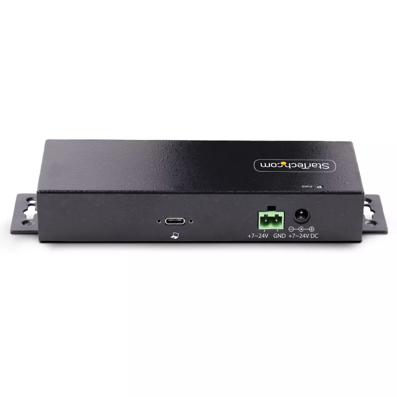 StarTech.com 7-portowy przemysłowy hub USB 10 Gb/s z zasilaczem, metalowy, montowalny, 5x porty downstream USB-A i 2x USB-C, ochrona ESD, zasilany hub USB, TAA