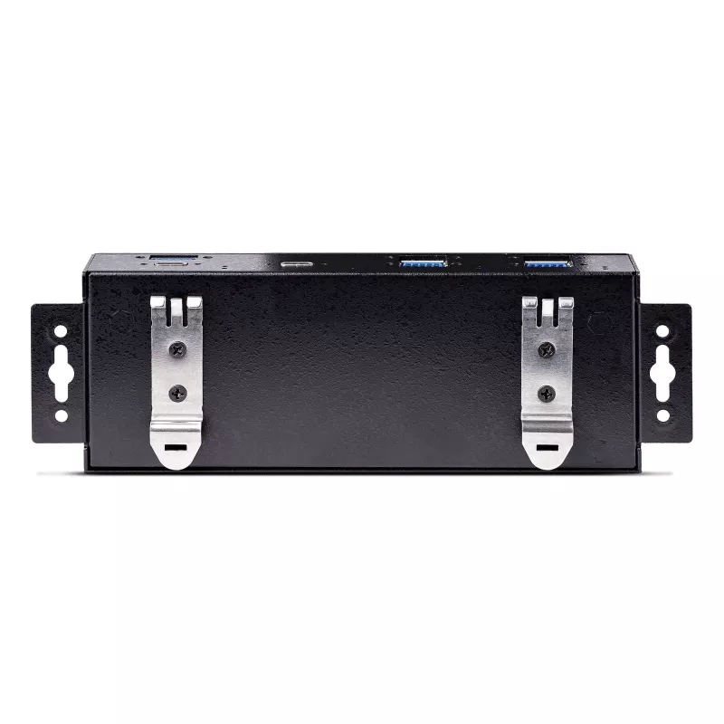 StarTech.com 7-portowy przemysłowy hub USB 10 Gb/s z zasilaczem, metalowy, montowalny, 5x porty downstream USB-A i 2x USB-C, ochrona ESD, zasilany hub USB, TAA