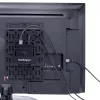 StarTech.com Uniwersalny uchwyt do akcesoriów TV – regulowany wspornik montażowy do TV i na ścianę – odtwarzacze multimedialne/router/modem/przełączniki AV i przedłużacze/Apple TV – ukryty uchwyt na dekoder za TV – 11 funtów (5 kg)