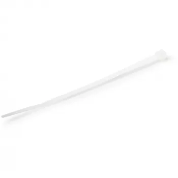 Opaski kablowe StarTech.com 4 cale (10 cm) - szerokość 1/16 cala (2 mm), średnica wiązki 7/8 cala (22 mm), wytrzymałość na rozciąganie 18 funtów (8 kg), nylonowe samozaciskowe opaski zaciskowe z zakrzywioną końcówką - 94V-2/UL Listed, 1000 szt. - białe
