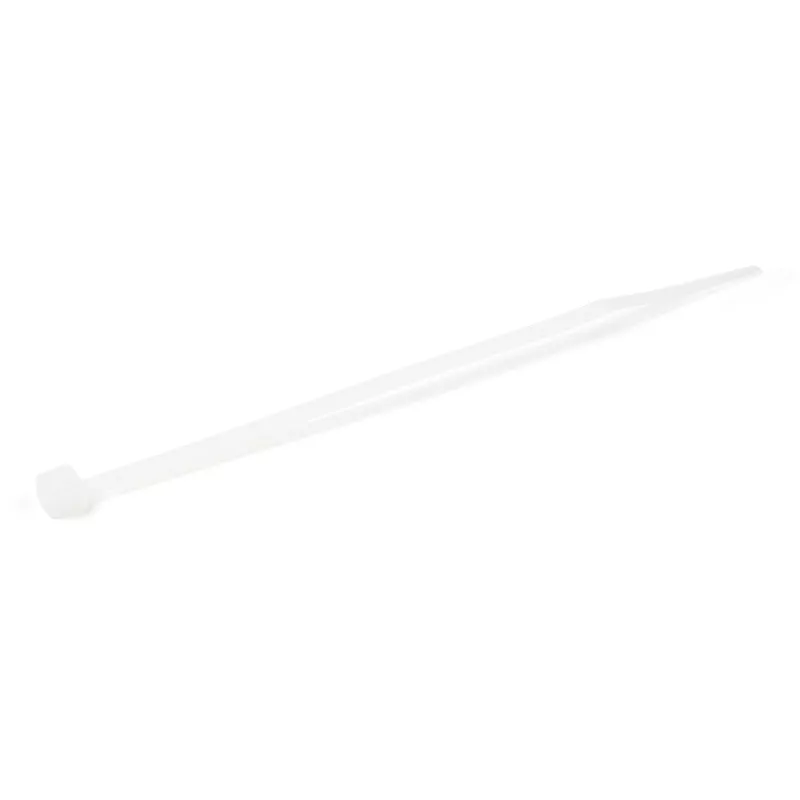 Opaski kablowe StarTech.com 4 cale (10 cm) - szerokość 1/16 cala (2 mm), średnica wiązki 7/8 cala (22 mm), wytrzymałość na rozciąganie 18 funtów (8 kg), nylonowe samozaciskowe opaski zaciskowe z zakrzywioną końcówką - 94V-2/UL Listed, 1000 szt. - białe
