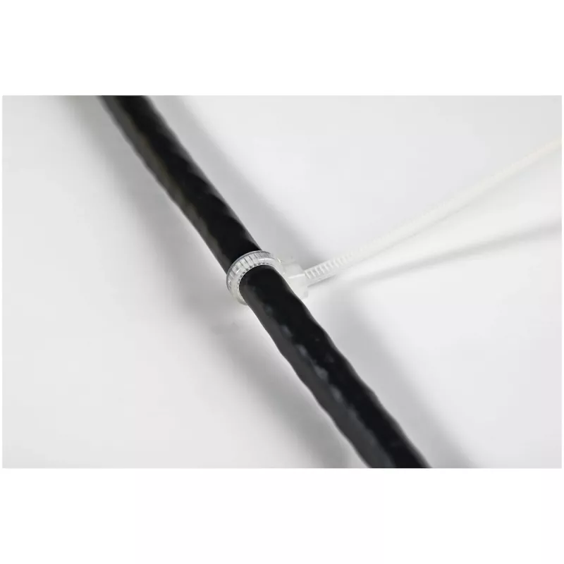 Opaski kablowe StarTech.com 4 cale (10 cm) - szerokość 1/16 cala (2 mm), średnica wiązki 7/8 cala (22 mm), wytrzymałość na rozciąganie 18 funtów (8 kg), nylonowe samozaciskowe opaski zaciskowe z zakrzywioną końcówką - 94V-2/UL Listed, 1000 szt. - białe