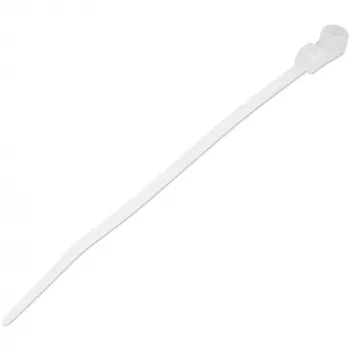 StarTech.com 4-calowe (10 cm) opaski zaciskowe z otworem montażowym - szerokość 1/16 cala (2 mm), średnica wiązki 7/8 cala (24 mm), wytrzymałość na rozciąganie 18 funtów (8 kg), nylon 66, samoblokujące opaski z otworem na śrubę, z certyfikatem UL, 100 sztuk