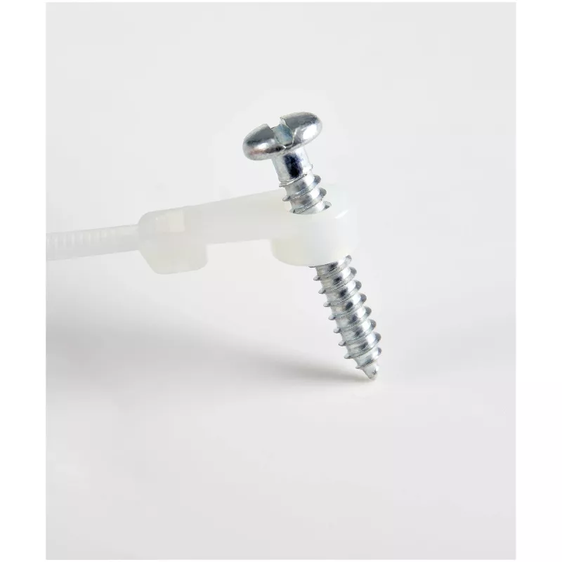 StarTech.com 6 cali (15cm) Opaski kablowe z otworem montażowym - szer. 1/8 cala (3mm), średnica wiązki 1-1/2 cala (40mm), wytrzymałość na rozciąganie 40lb (18kg), nylon 66, opaski samozaciskowe z otworem na śrubę, certyfikat UL, opakowanie 100 szt.