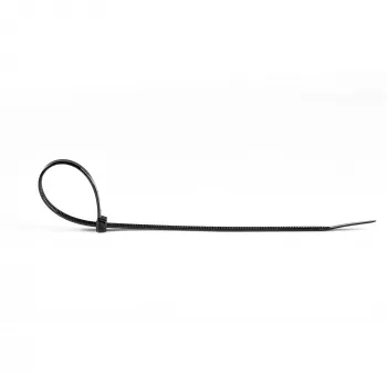 StarTech.com 8-calowe (20 cm) opaski kablowe - szerokość 1/8 cala (4 mm), średnica wiązki 2-1/8 cala (55 mm), wytrzymałość na rozciąganie 50 funtów (22 kg), nylonowe samozaciskowe opaski zaciskowe z zakrzywioną końcówką - 94V-2/UL, 100 szt. - czarne