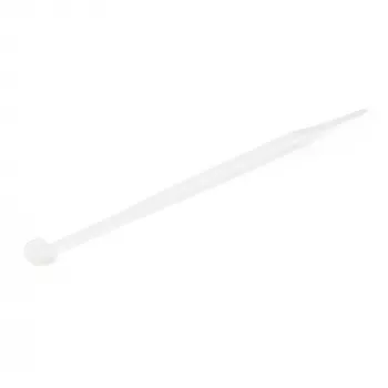 Opaski kablowe StarTech.com 4 cale (10 cm) – szerokość 1/16 cala (2 mm), średnica wiązki 7/8 cala (22 mm), wytrzymałość na rozciąganie 18 funtów (8 kg), nylonowe samozaciskowe opaski zaciskowe z zakrzywioną końcówką – zgodne z UL 94V-2/UL, 100 sztuk – białe