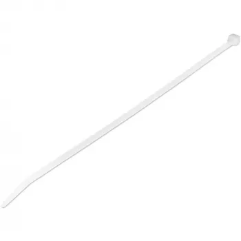 StarTech.com Opaski kablowe 10 cali (25 cm) – szerokość 1/8 cala (4 mm), średnica wiązki 2-5/8 cala (68 mm), wytrzymałość na rozciąganie 50 funtów (22 kg), nylonowe samoblokujące opaski zaciskowe z zakrzywioną końcówką, certyfikat 94V-2/UL, opakowanie 1000 szt. – białe