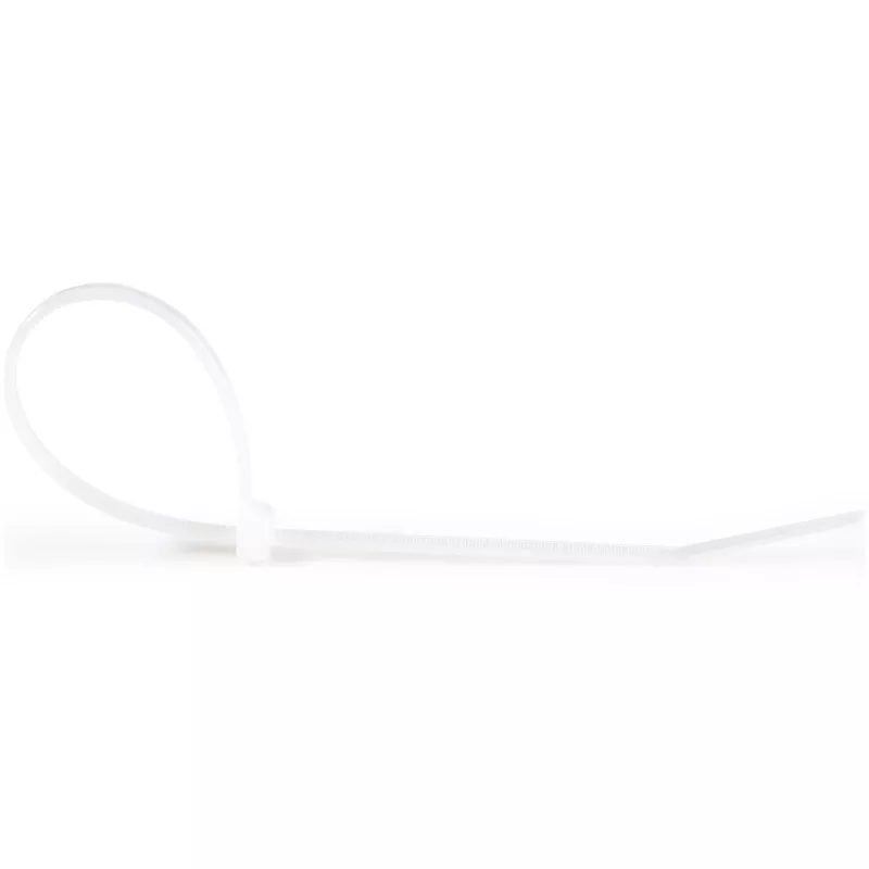 StarTech.com Opaski kablowe 10 cali (25 cm) – szerokość 1/8 cala (4 mm), średnica wiązki 2-5/8 cala (68 mm), wytrzymałość na rozciąganie 50 funtów (22 kg), nylonowe samoblokujące opaski zaciskowe z zakrzywioną końcówką, certyfikat 94V-2/UL, opakowanie 1000 szt. – białe