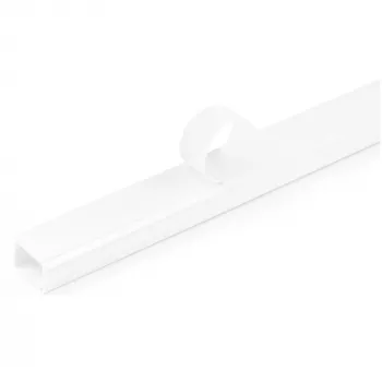 StarTech.com Solidny kanał kablowy z taśmą klejącą i pokrywą, 3/4 cala (19 mm) szer. x 1/2 cala (13 mm) wys. - długość 6 stóp (1,8 m), Zestaw do ukrywania przewodów sieciowych/zasilających PVC - System korytek kablowych naściennych, wymieniony w UL