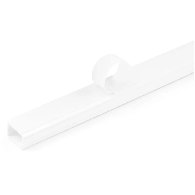 StarTech.com Solidny kanał kablowy z taśmą klejącą i pokrywą, 3/4 cala (19 mm) szer. x 1/2 cala (13 mm) wys. - długość 6 stóp (1,8 m), Zestaw do ukrywania przewodów sieciowych/zasilających PVC - System korytek kablowych naściennych, wymieniony w UL