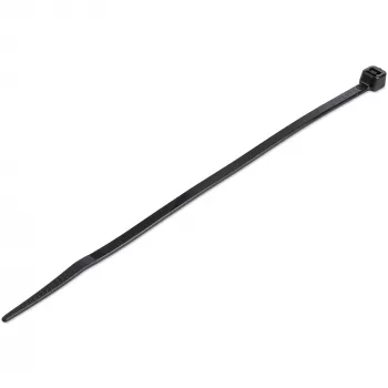 StarTech.com 1000 opakowań 6 cali(15 cm) Opaski kablowe - Szerokość 1/8 cala(3,6 mm), Średnica wiązki 1-3/8 cala(39 mm), Wytrzymałość na rozciąganie 40 funtów(18 kg), Nylonowe samoblokujące opaski zaciskowe z zakrzywioną końcówką, UL Listed, czarne - TAA