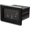 StarTech.com Stacja dokująca do sal konferencyjnych - Uniwersalna stacja dokująca do laptopów - 4K HDMI, zasilanie 60 W, koncentrator USB, GbE, audio - Skrzynka łączności do montażu w stole dla przestrzeni współpracy typu huddle/boardroom