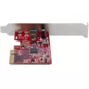 StarTech.com 1-Portowa karta PCIe USB 3.2 Gen 2x2, kontroler USB-C 20Gbps SuperSpeed PCI Express 3.0 x4, karta adaptera USB Type-C, tylko dane, Windows/macOS/Linux, TAA