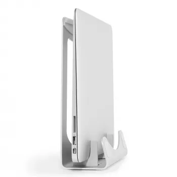 StarTech.com Podstawka pod laptopa - 2-w-1 Podstawka podnosząca lub pionowa - Idealna do Ultrabooków i MacBook Pro/Air - Ergonomiczny, pochylony uchwyt na notebooka na biurko - Srebrny, Aluminium