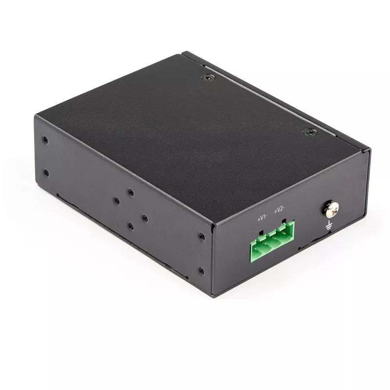 StarTech.com Industrial Gigabit Ethernet PoE Injector - 30W 802.3at PoE+ Midspan 48V-56VDC DIN Rail Power Over Ethernet Injector Adapter - -40C do +75C Kamery/Czujniki/WiFi Access