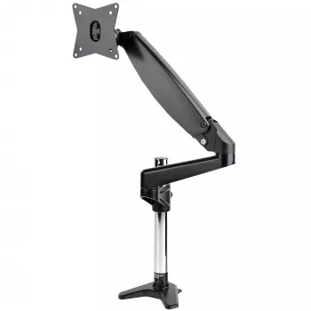 Ramie do monitora biurkowego StarTech.com do pojedynczego wyświetlacza VESA do 32 cali lub 49 cali ultrawide 8 kg – pełny zakres ruchu, regulacja wysokości – zacisk C, przelotka – pojedyncze ramię monitora