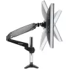 Ramie do monitora biurkowego StarTech.com do pojedynczego wyświetlacza VESA do 32 cali lub 49 cali ultrawide 8 kg – pełny zakres ruchu, regulacja wysokości – zacisk C, przelotka – pojedyncze ramię monitora