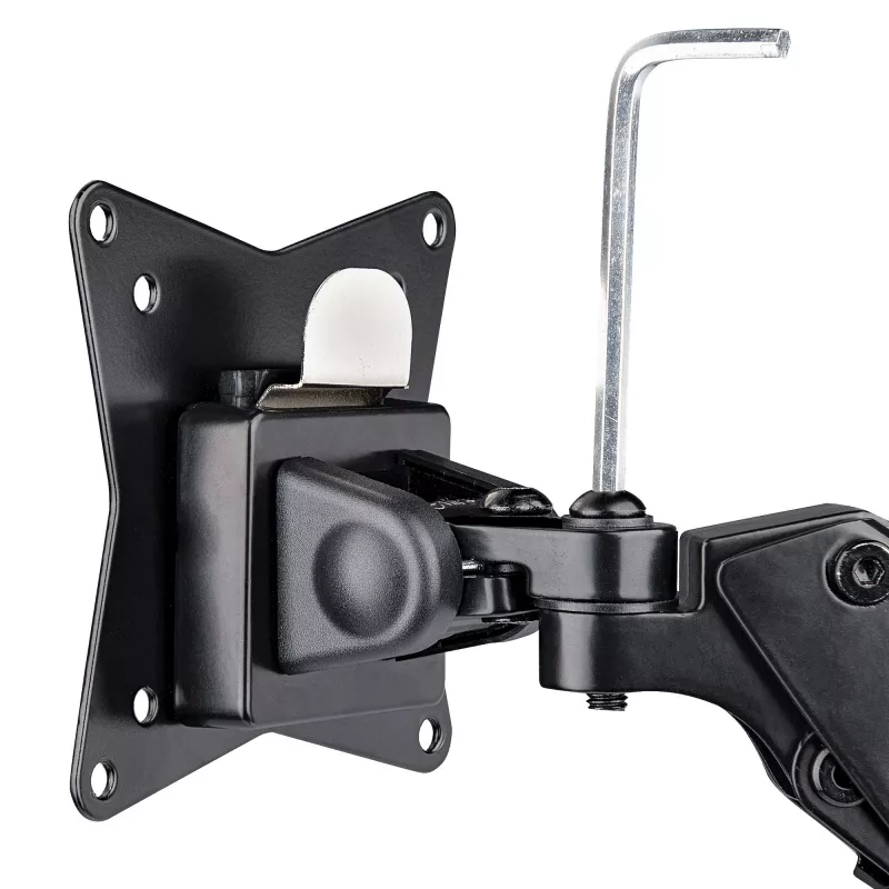 Ramie do monitora biurkowego StarTech.com do pojedynczego wyświetlacza VESA do 32 cali lub 49 cali ultrawide 8 kg – pełny zakres ruchu, regulacja wysokości – zacisk C, przelotka – pojedyncze ramię monitora