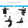 Ramie do monitora biurkowego StarTech.com do pojedynczego wyświetlacza VESA do 32 cali lub 49 cali ultrawide 8 kg – pełny zakres ruchu, regulacja wysokości – zacisk C, przelotka – pojedyncze ramię monitora