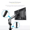 Ramie do monitora biurkowego StarTech.com do pojedynczego wyświetlacza VESA do 32 cali lub 49 cali ultrawide 8 kg – pełny zakres ruchu, regulacja wysokości – zacisk C, przelotka – pojedyncze ramię monitora