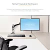 Ramie do monitora biurkowego StarTech.com do pojedynczego wyświetlacza VESA do 32 cali lub 49 cali ultrawide 8 kg – pełny zakres ruchu, regulacja wysokości – zacisk C, przelotka – pojedyncze ramię monitora