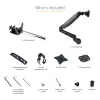 Ramie do monitora biurkowego StarTech.com do pojedynczego wyświetlacza VESA do 32 cali lub 49 cali ultrawide 8 kg – pełny zakres ruchu, regulacja wysokości – zacisk C, przelotka – pojedyncze ramię monitora