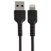StarTech.com 12 cali (30 cm) Wytrzymały czarny kabel USB-A do Lightning – Wytrzymały, wzmocniony włóknem aramidowym przewód zasilająco-synchronizujący USB typu A do Lightning – z certyfikatem Apple MFi do iPada/iPhone’a 12