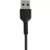 StarTech.com 12 cali (30 cm) Wytrzymały czarny kabel USB-A do Lightning – Wytrzymały, wzmocniony włóknem aramidowym przewód zasilająco-synchronizujący USB typu A do Lightning – z certyfikatem Apple MFi do iPada/iPhone’a 12