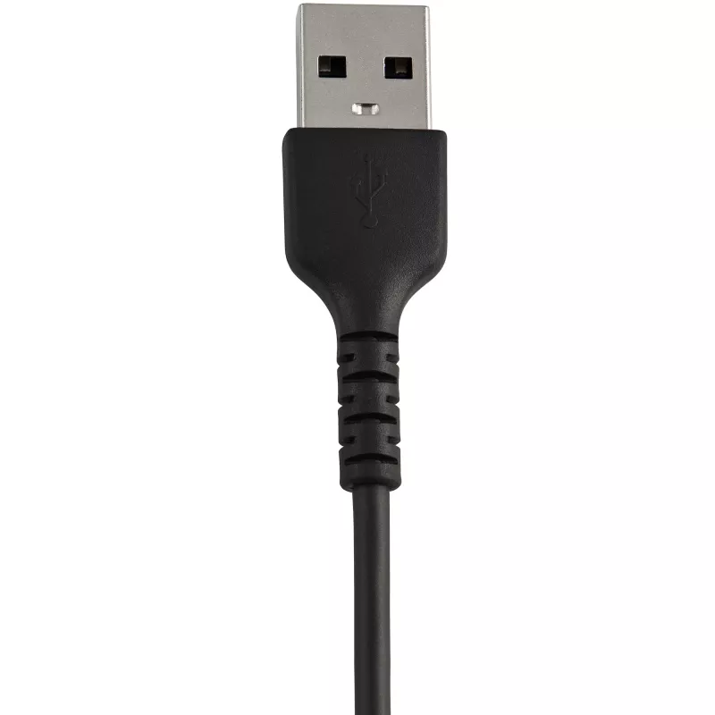 StarTech.com 12 cali (30 cm) Wytrzymały czarny kabel USB-A do Lightning – Wytrzymały, wzmocniony włóknem aramidowym przewód zasilająco-synchronizujący USB typu A do Lightning – z certyfikatem Apple MFi do iPada/iPhone’a 12