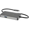 StarTech.com Adapter wieloportowy USB-C – USB-C do 4K 30Hz HDMI lub 1080p VGA – Mini stacja dokująca USB Type-C z przesyłem mocy Power Delivery 100 W, 3-portowy hub USB 5 Gb/s, GbE – 12 cali (30 cm) dołączony kabel